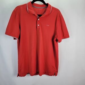 Mens Calvin Klein Red Polo Missing Fabric Tag Size Large